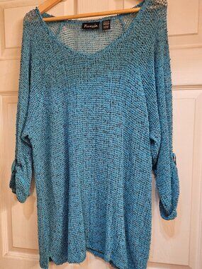 Frazzle sweater - turquoise - size L